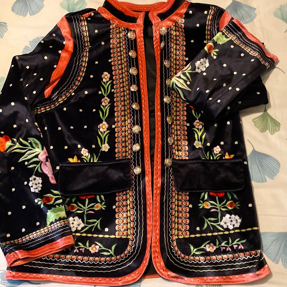Velour folkloric jacket